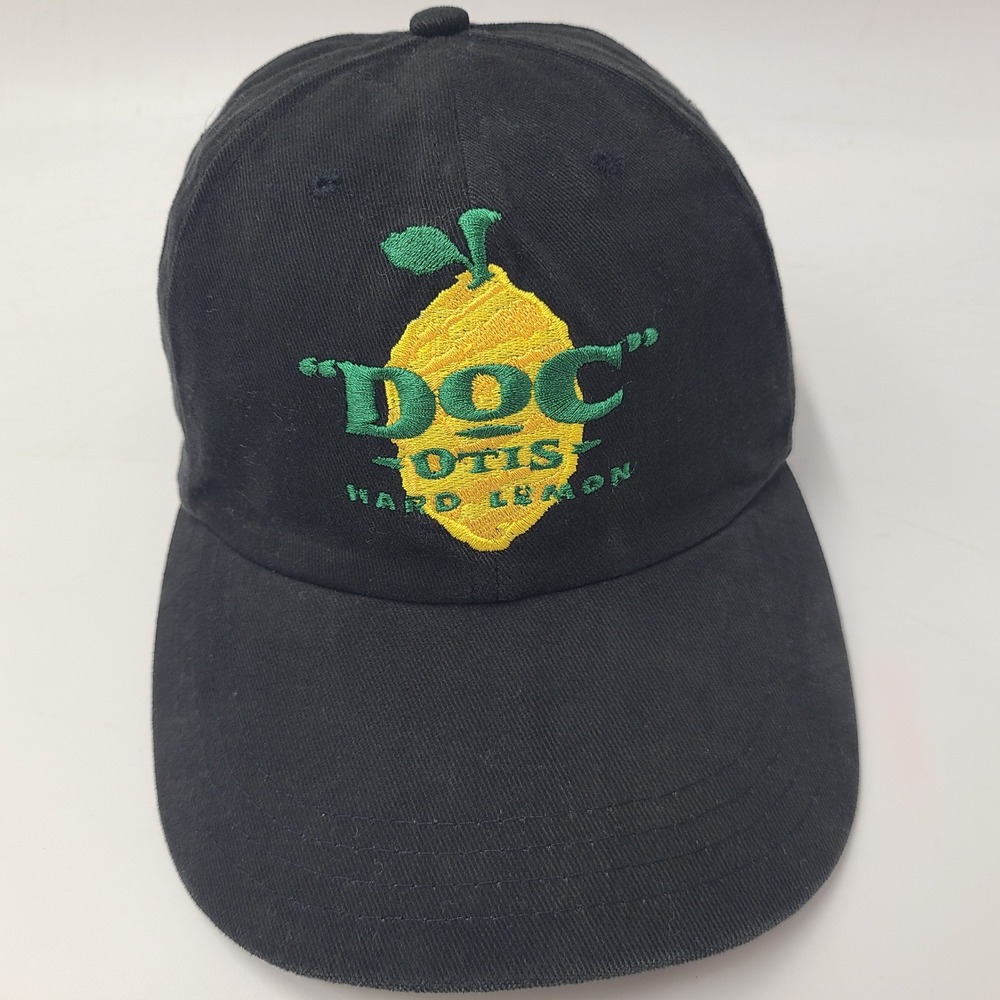 Vintage Doc Otis Hard Lemon Hat Strapback (Fits Small) Black Lemonade Casual Men